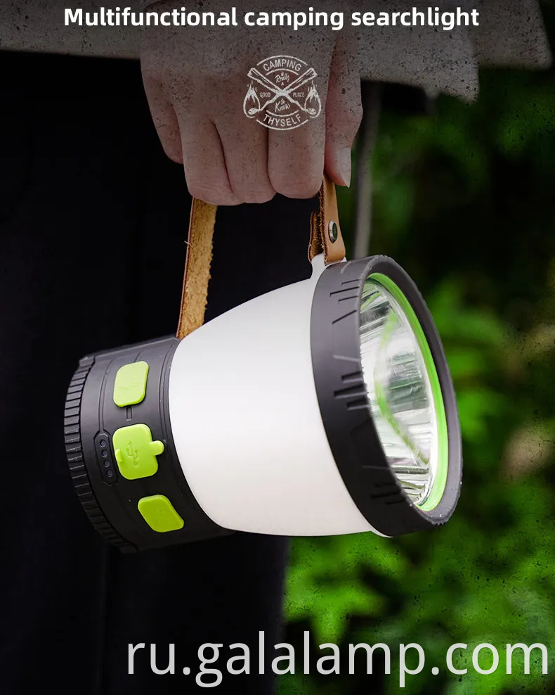 Ультра-легкий солнечный резаряемый кемпинг фонарь с зарядным устройством для телефона